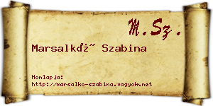 Marsalkó Szabina névjegykártya